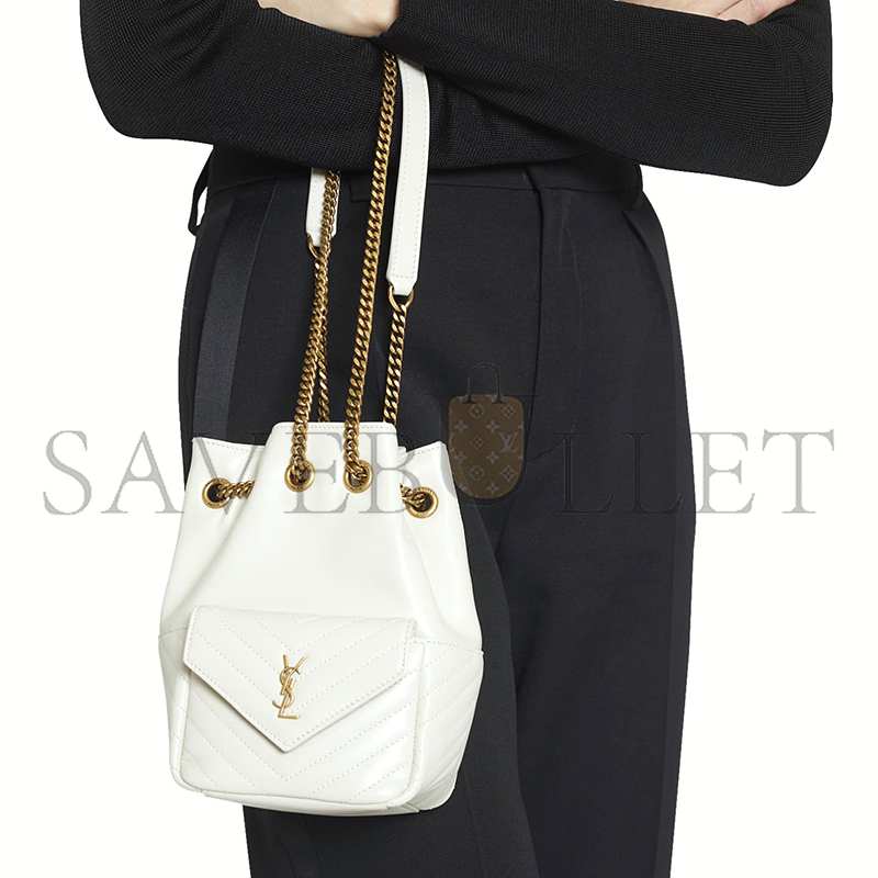 YSL JOE MINI BUCKET BAG IN SMOOTH LEATHER 401222209408 (19*13*13cm)